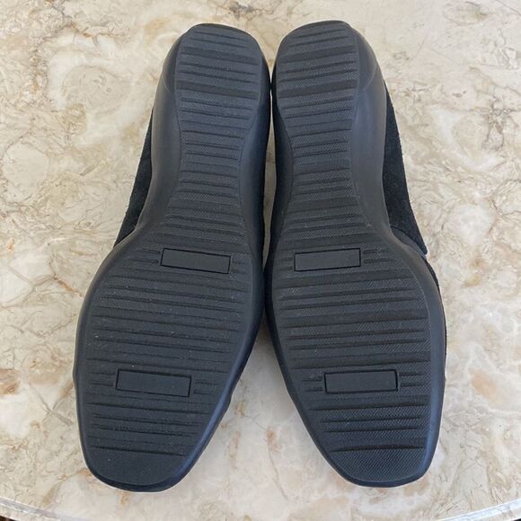 Portia Claudia Black Suede & Patent Leather Slip On Shoes - Picture 13 of 13